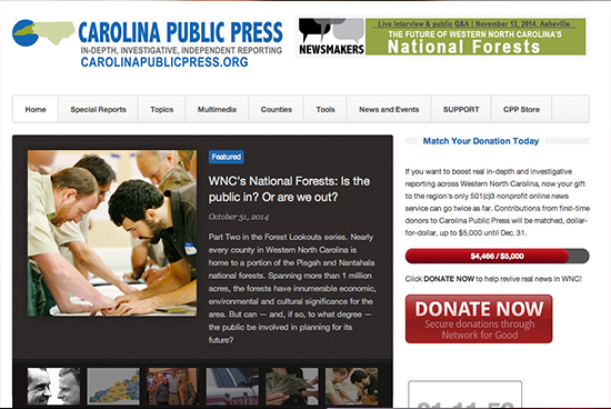 Carolina Public Press Screenshot