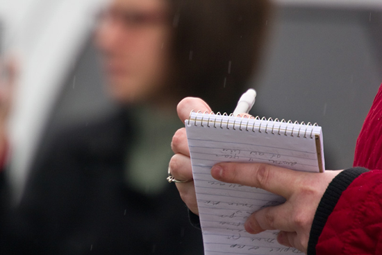 Reporter's notebook - Photo by Roger H. Goun on Flickr and used here with Creative Commons license.
