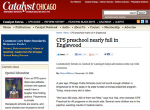 Catalyst education magazine, Chicago - preschool clip