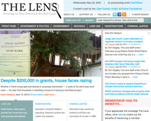 The Lens home page