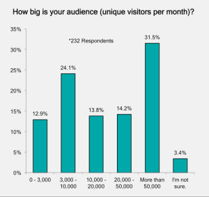 Engaging Audiences, Chicago: How big is your audiences (unique visitors per month)?