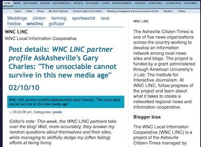 Western North Carolina Local Information Cooperative | WNC Blog