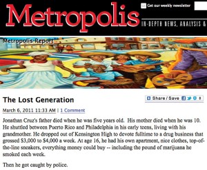  Philadelphia Enterprise Reporting Awards -  Metropolis Perdida